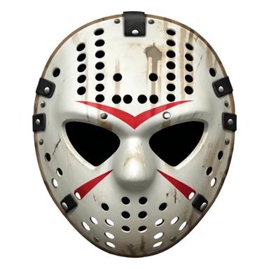 angry hockey mask sticker