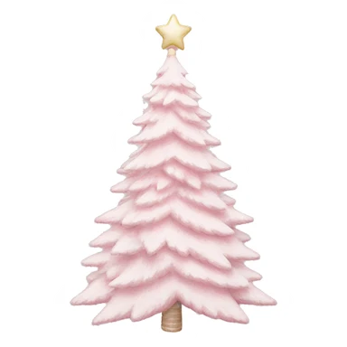 Loveshackfancy pink and white Christmas tree sticker