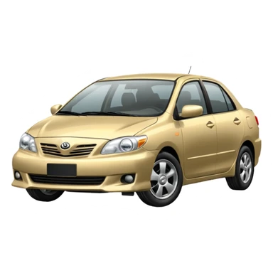 Golden Gray Corolla 2003 Car Emoji sticker