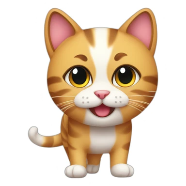 Cute cat aerobic sticker
