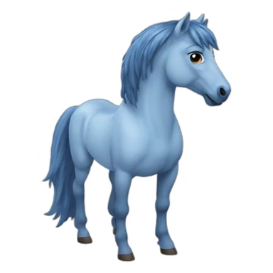 Nicola à des grands chevaux bleu sticker