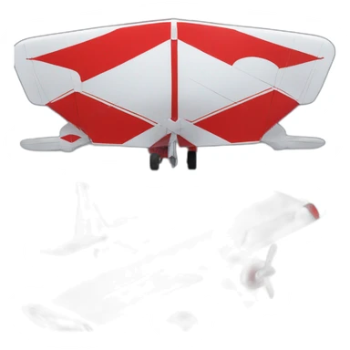 avion super decathlon rojo y blanco raya azul sticker