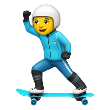 Delfín en patineta sticker