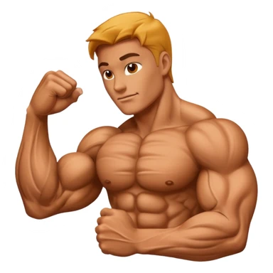 muscular and bold veiny arm emoji sticker