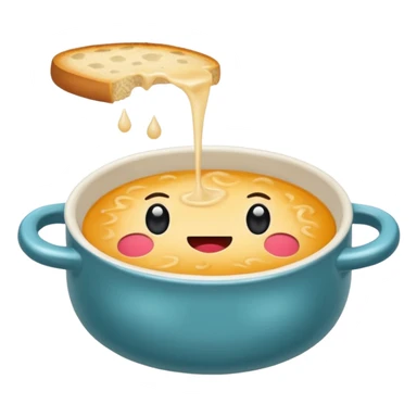 Hazme un pan de sopa l pero que la sopa esté adentro de el pan que sea como un cuenco sticker