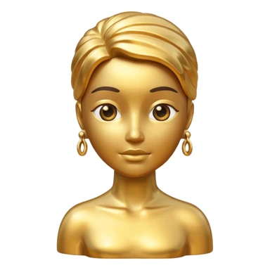 Gold statue sticker