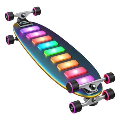 A longboard DJ mixer with faders, EQ knobs, and colorful LEDs.
 sticker
