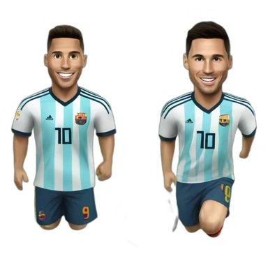 Ronaldo embrasse Messi sticker