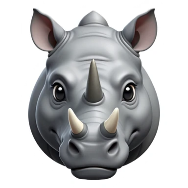 cinematic-noble-rhinoceros-portrait-emoji,-poised,-with-a-massive,-powerful-build-and-a-thick,-hide-of-slate-gray,-deep-set-soulful-piercing-eyes,-simplified-yet-sharp-and-sophisticated-features,-highly-detailed, with large black eyes, szoomed out showing shoulders sticker