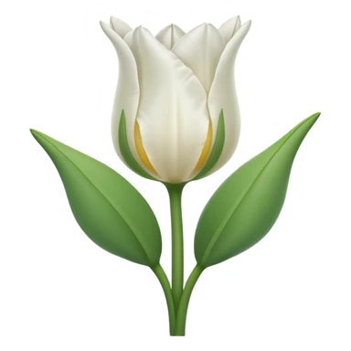 Make a white tulip emoji sticker