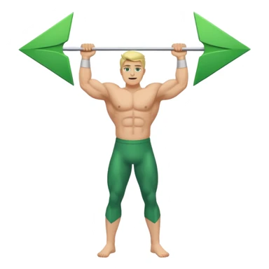A graphics sheet in which graphic is going up titled "muscle mass" sticker