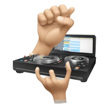 un dj suona su una barca sticker