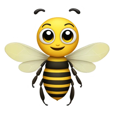 a bee buying various things sticker