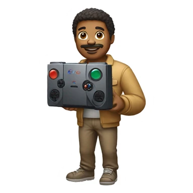 man holding PlayStation five  sticker