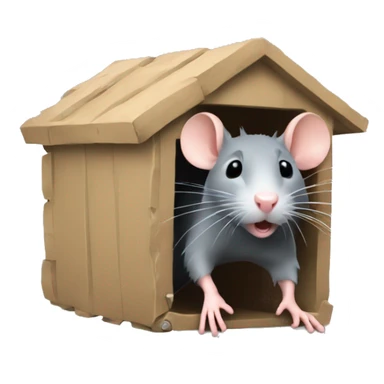 A rat running into a trap  sticker