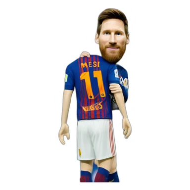 Messi hold his shirt at the Santiago bernabeu sticker