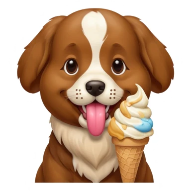 Un perro con un helado sticker