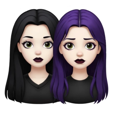 goth girl  diffrent styles sticker