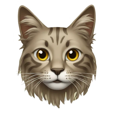 A cat with dreadlocks sticker