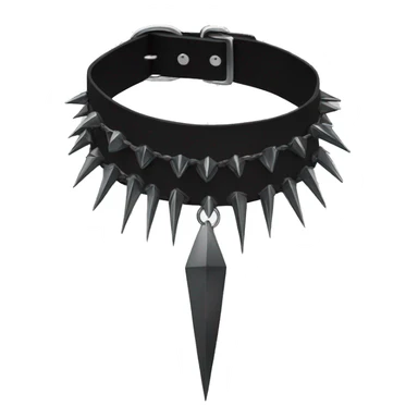 black spiked collar choker sticker