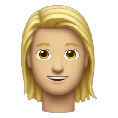 Surfer guy mi long blond hair sticker