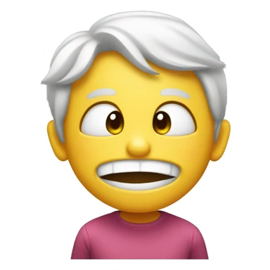 Smiley emoji nodding  sticker