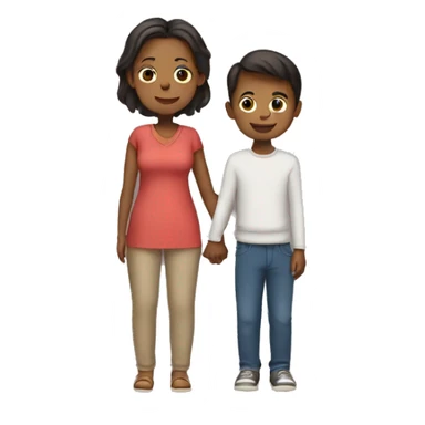 MOM AND SON HOLDING HANDS sticker