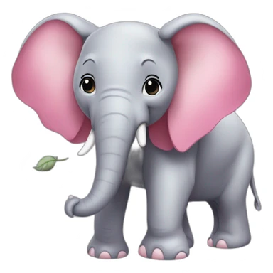 éléphant rose sticker