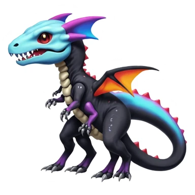 Nebulae Salandit-Cubone-Duskull-Noibat-Fakémon-hybrid-creature (full body)  sticker