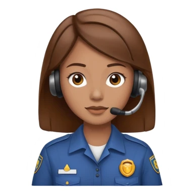 dispatcher with brown hair sticker