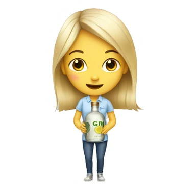 Girl with Gin sticker