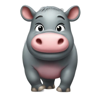 moo deng hippo sticker