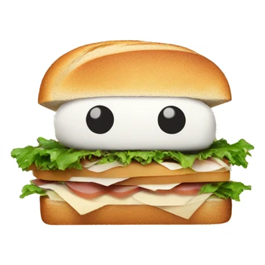 Sandwich with football sticker