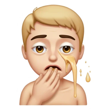 eye brow raise, and puking sticker