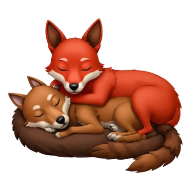 Xoloitzcuintle Dog sleeping with red wolf sticker