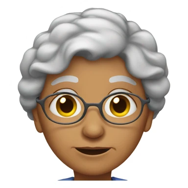 Grandma with old looking face  sticker