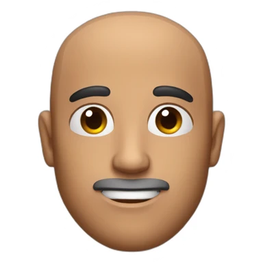 balding guy with bushy eyebrows sticker