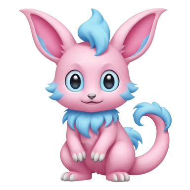 A kawaii pastel Fakémon-creature (full body) sticker
