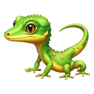 cinematic-cute-realistic gecko-portrait-emoji,-head-tilted-playfully-and-inquisitively,-featuring-a-small,-charming-body-with-smooth,-vividly-patterned-scales,-bright,-sparkling-eyes-and-delicate,-sticky-toe-pads,-simplified-yet-irresistibly-adorable sticker