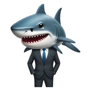 Shark wearing a suit  sticker