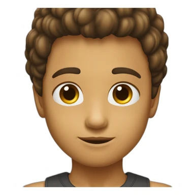 mellizos 8 años niño pelo castaño claro y niña 8 años pelo castaño oscuro rizado sticker