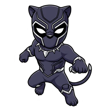 Black panter sticker