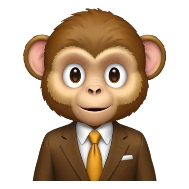 1 monkey in suit sticker