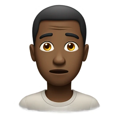 Confused looking black man sticker