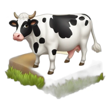 Cœur sur une vache sticker