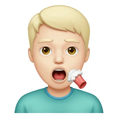 boca abierta con mal aliento sticker