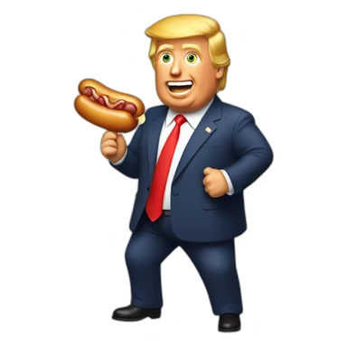 trump-holding-his-sausage sticker