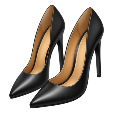 black pointed-toe shoes  sticker
