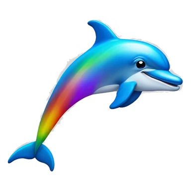 Dolphin and rainbow sticker