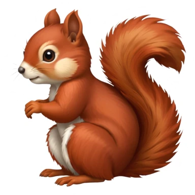 emoji  Realistic red Mama squirrel sticker